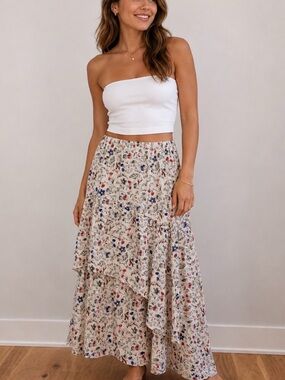 ELLE OH ELLE FLORAL POPPY SKIRT